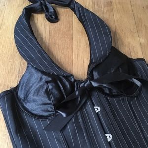 NWOT Halter Pinstripe Corset